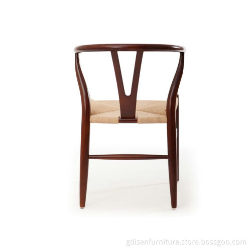 Classic Design Ash Solid Wood FrameWovenPaperRopeDiningChair